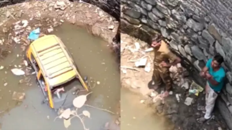 Drunk Driving Mishap in Nalasopara: Taxi Plunges 20-25ft into Public Well
