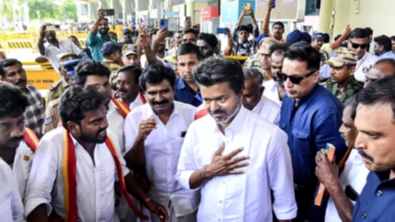 Election Flying Squad Inspects TVK Chief Vijay's Vehicle Near Madurai