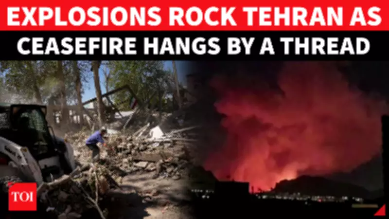 Explosions Rock Tehran As Iran Activates Air Defences Amid Fragile Ceasefire