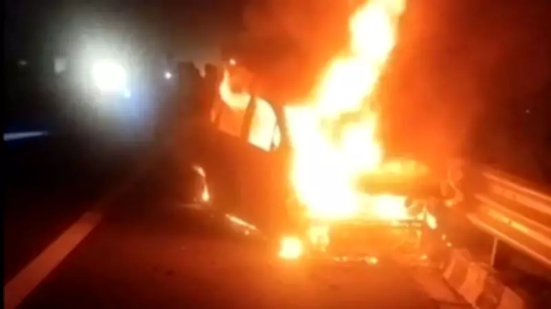 Five Burnt Alive as Car Turns Into Fireball on Delhi-Mumbai Expressway in Rajasthan