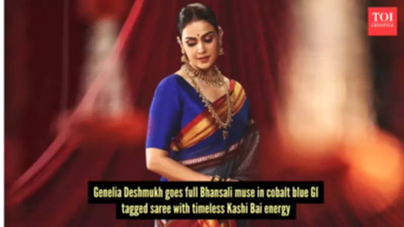 Genelia Deshmukh Stuns in GI-Tagged Ikal Saree, Evoking Cinematic Heritage Elegance