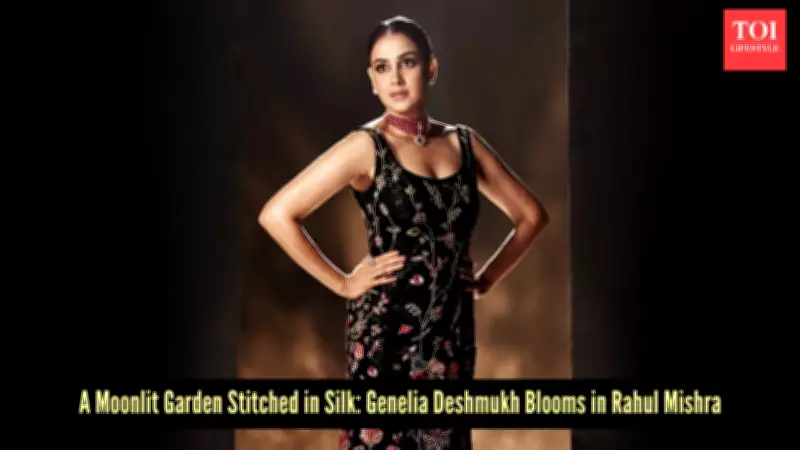 Genelia Deshmukh Stuns in Rahul Mishra's 8-Month Masterpiece Gown