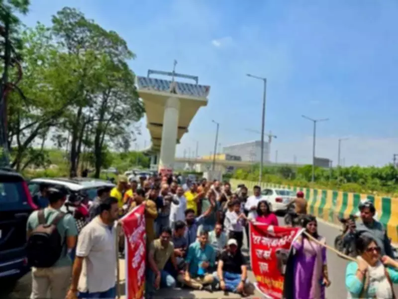 Greater Noida West Residents Protest Metro Delay, Demand Urgent Action