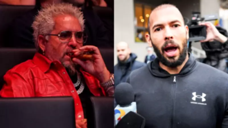 Guy Fieri Faces Backlash Over UFC Handshake with Andrew Tate, Apology Questioned