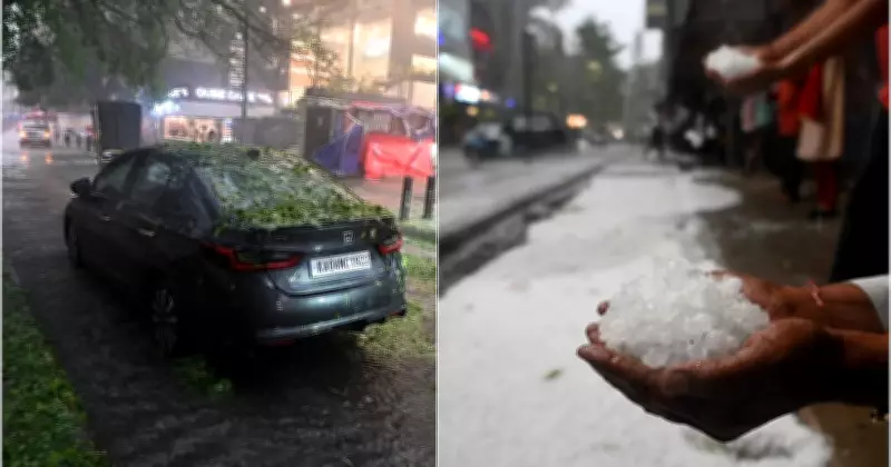 Heavy Rains and Hailstorm Lash Bengaluru, Orange Alert Issued for 3 Hours