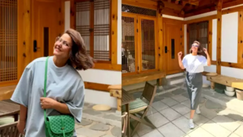 Hina Khan Enjoys South Korea Vacation with Alpacas and Historic Tree