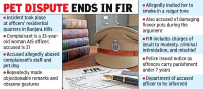 Hyderabad AIS Officer Booked for Sexual Harassment in Dog Poop Dispute