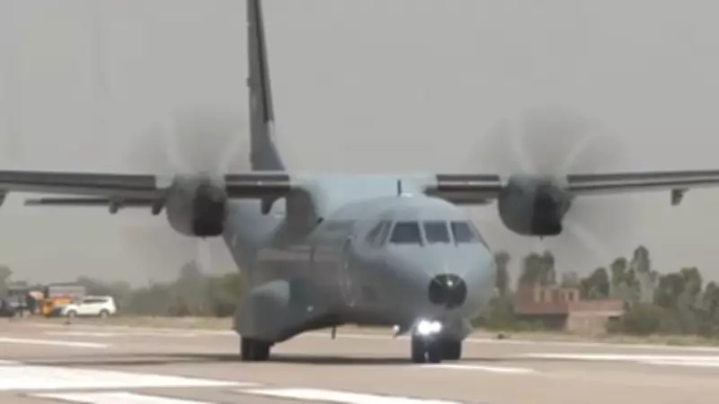 IAF Airbus C295 Lands on Purvanchal Expressway for Wartime Drill