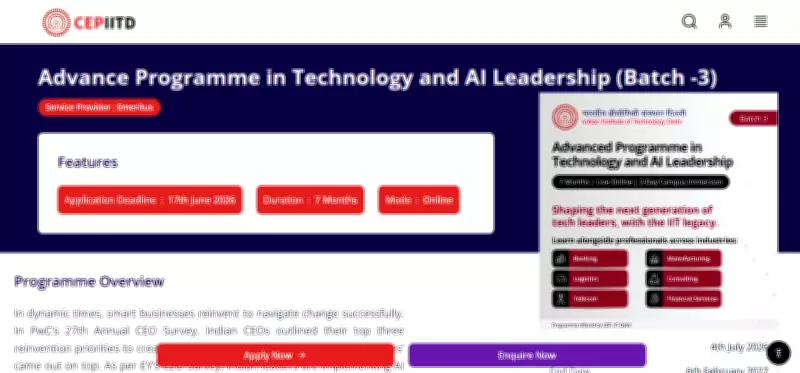 IIT Delhi Opens Applications for Third Batch of AI Leadership Program