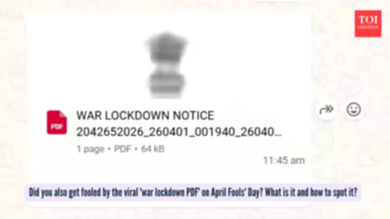 India's 'War Lockdown' Hoax Spreads Panic on April Fools' Day Amid Iran Tensions