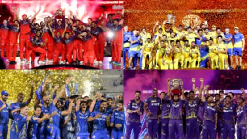 IPL 2025 Winners List: RCB Breaks Jinx, CSK and MI Lead with 5 Titles Each