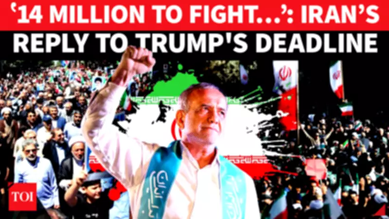 Iran's President Defies Trump's Strait of Hormuz Ultimatum, Vows National Sacrifice