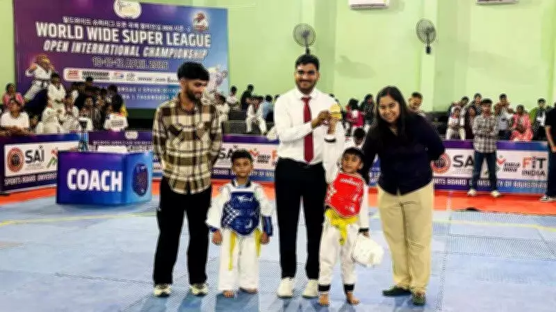 Jaipur's Shaurya Maheshwari, 5, Wins Gold at WWSL Taekwondo Championship