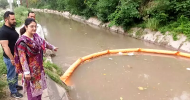 Jammu MC Installs Boom Barriers to Curb Stream Pollution