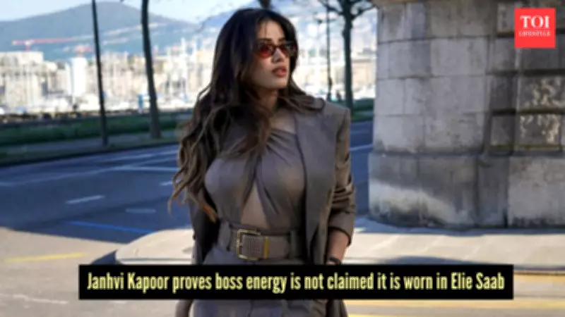 Janhvi Kapoor Redefines Corporate Chic in Geneva with Elie Saab's SS26 Collection