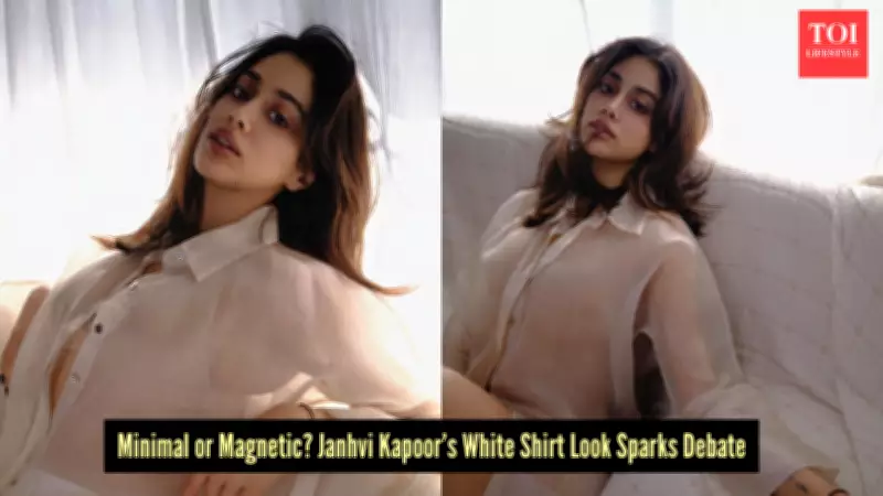 Janhvi Kapoor's Silk Shirt Look Redefines Sensual Minimalism in Fashion