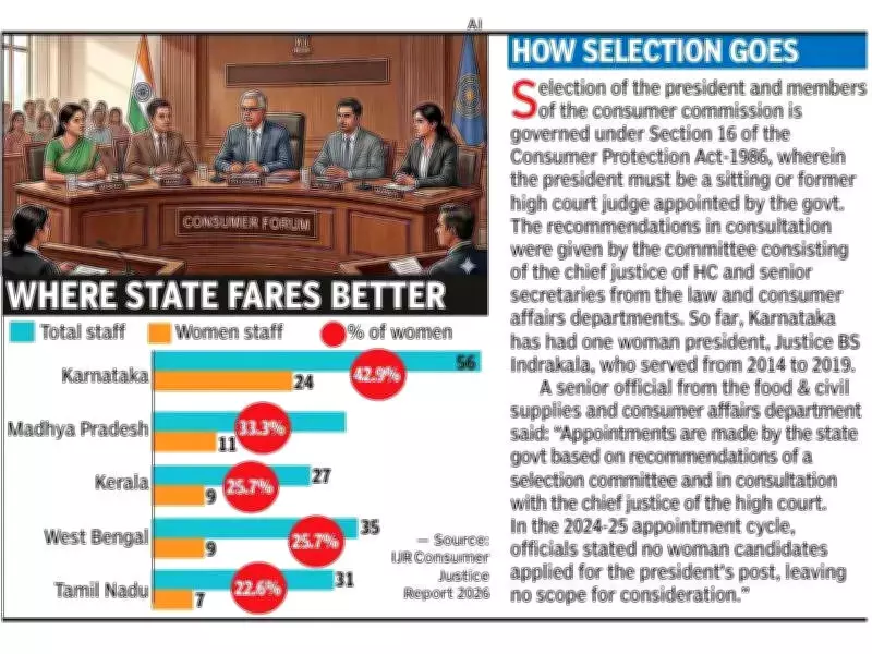 Karnataka Consumer Courts Show Gender Gap: No Woman President in 5 Years