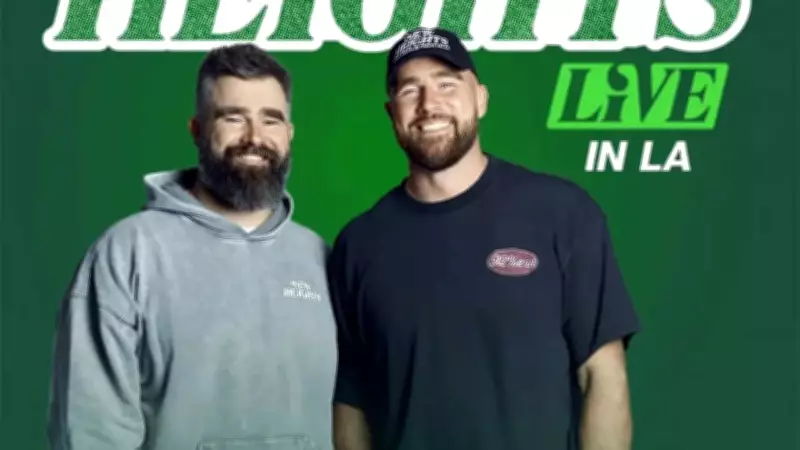 Kelce Brothers Launch Live Podcast Event in LA to Ride World Cup Wave