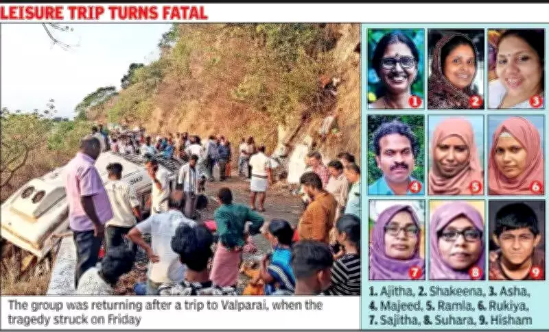 Kerala School Trip Tragedy: 9 Killed in Valparai Accident, Community Mourns