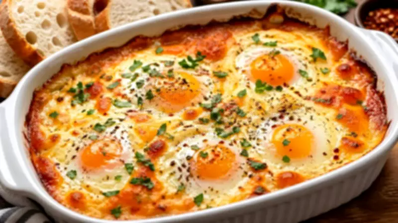 King Charles' Favorite Cheesy Baked Eggs: A Simple and Organic Dish