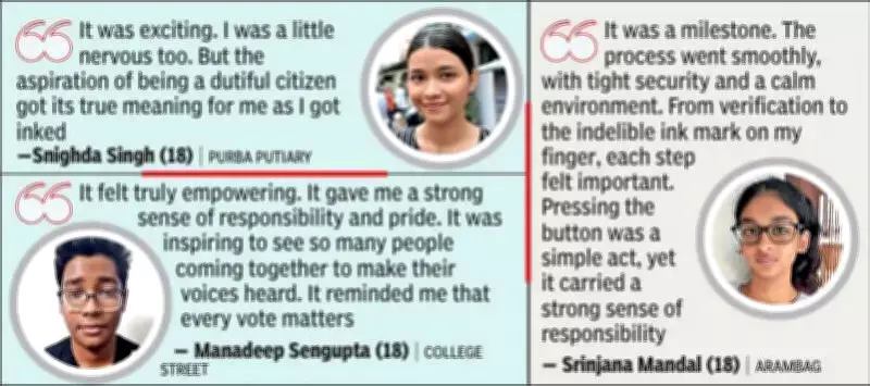 Kolkata First-Time Voters Turn Out in Large Numbers for Peaceful Election