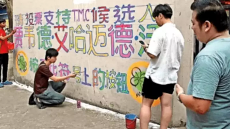 Kolkata's Tangra Chinatown Paints Political Graffiti in Mandarin for Elections
