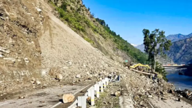Landslides Block Jammu-Srinagar Highway After Heavy Rain in Ramban