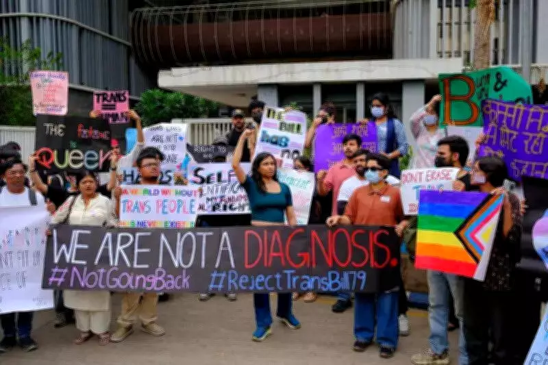 LGBTQIA+ Community Protests Transgender Act in Pune on Visibility Day