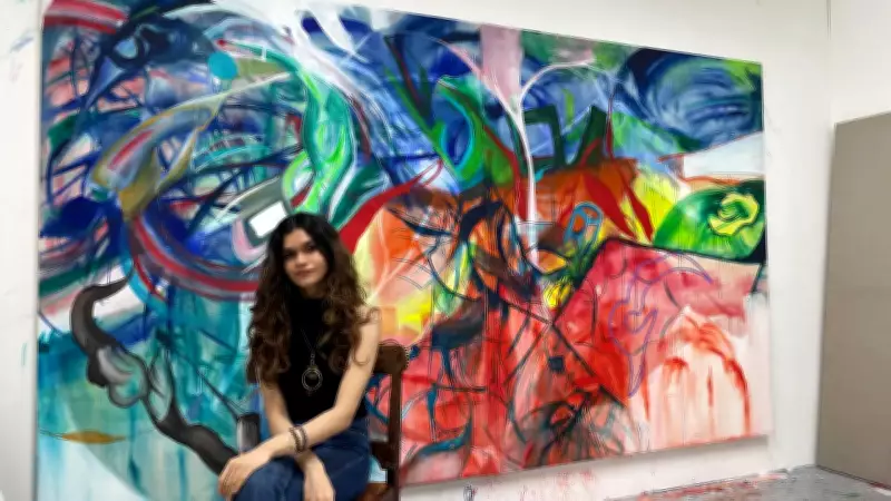 London Artist Mannat Gandotra Explores Abstraction and Ragamala in Fluid Art Systems