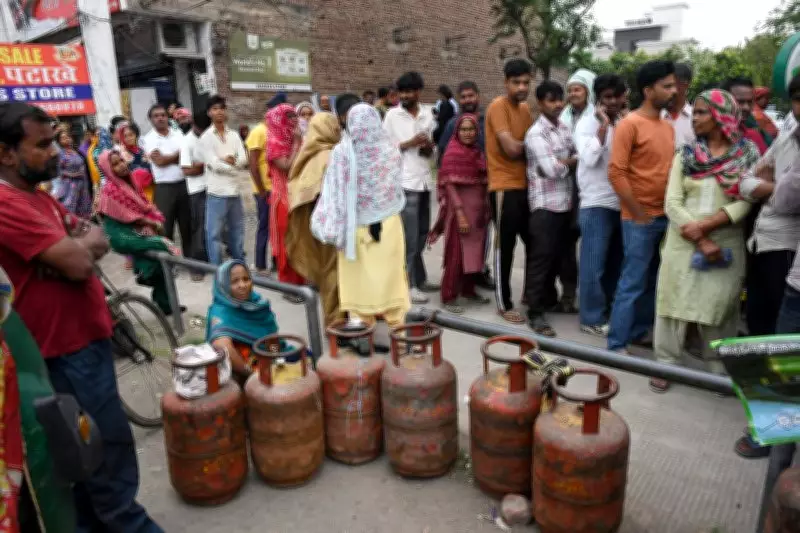 Long Queues Persist at Tricity Gas Agencies Despite Official No-Shortage Claims