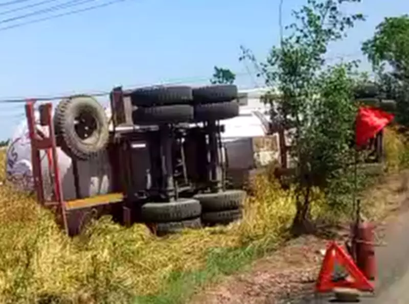 LPG Tanker Overturns Near Jarkhar Gas Plant in Ludhiana, No Casualties Reported