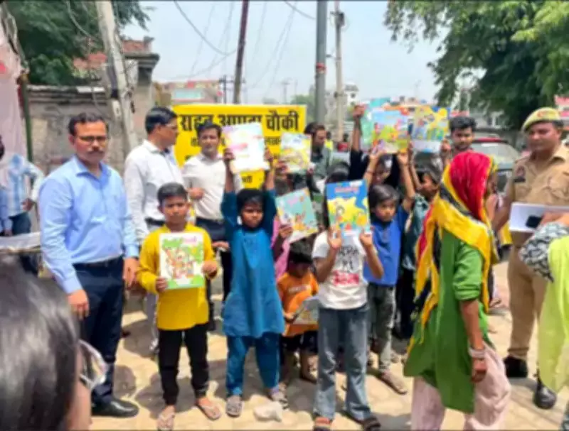 Lucknow Fire Relief: Children Receive Books Amid Ashes as Administration Intensifies Aid