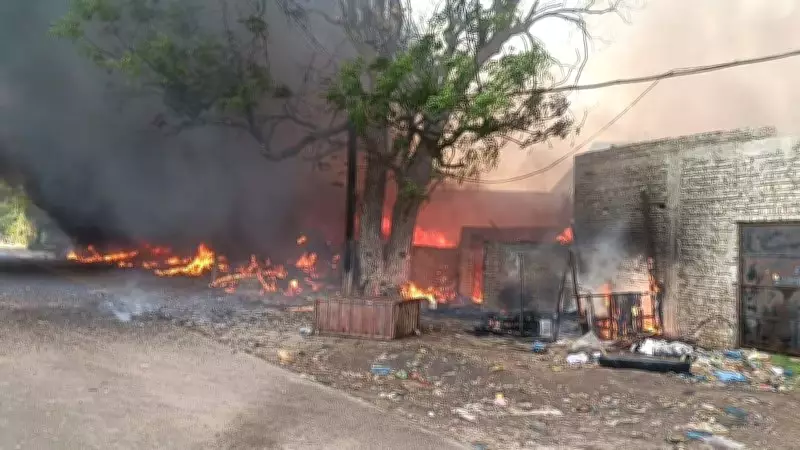 Major Fire at Scrap Godown in Jalandhar Leaves Migrant Workers Trapped