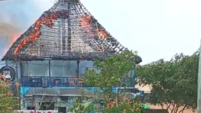 Major Fire Erupts at Hotel Near NICE Toll Plaza in Bengaluru, No Casualties Reported