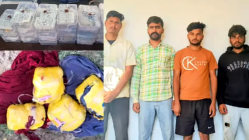 Major Heroin Smuggling Bid Foiled: 12 Kg Seized, 4 Arrested in Jaisalmer Border Operation