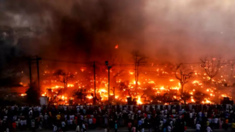 Massive Fire Renders Over 1,000 Homeless in Lucknow's Vikas Nagar, No Casualties Reported