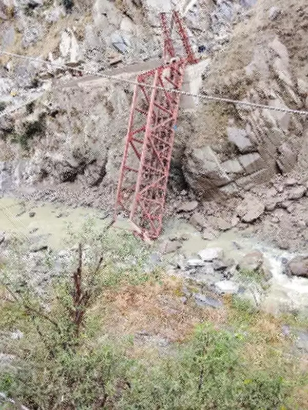 Massive Landslide Destroys Under-Construction Bridge in Himachal Pradesh's Chamba