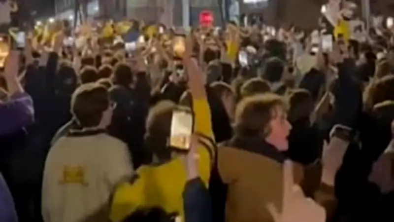 Michigan's March Madness Victory Sparks Wild Celebrations and Fires in Ann Arbor