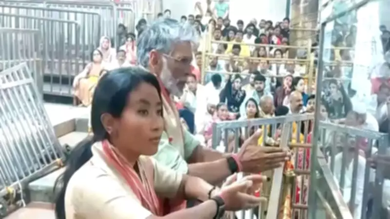 Milind Soman and Ankita Konwar Attend Sacred Bhasma Aarti at Ujjain Temple
