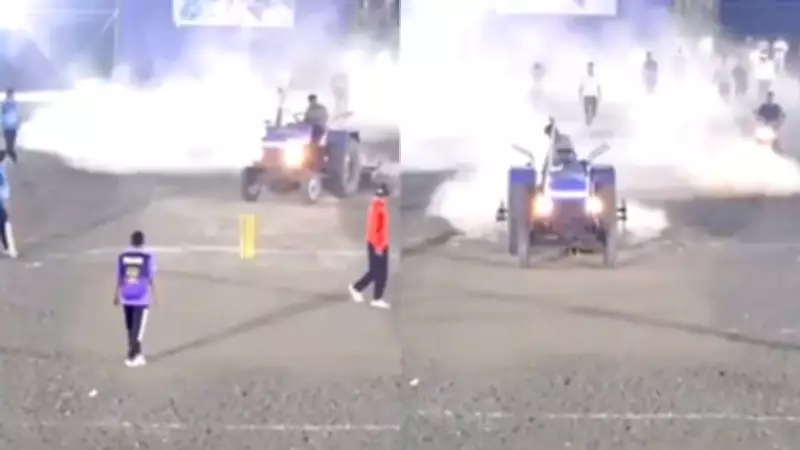 MLA Trophy Final Abandoned After Politician Drives Tractor Onto Cricket Pitch