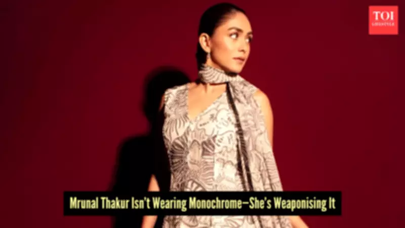 Mrunal Thakur's Monochrome Kurta Set Redefines Summer Ethnic Fashion