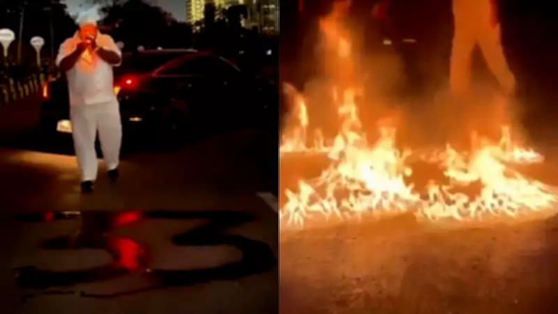Mumbai Man Arrested for Setting Road Ablaze for Birthday Reel