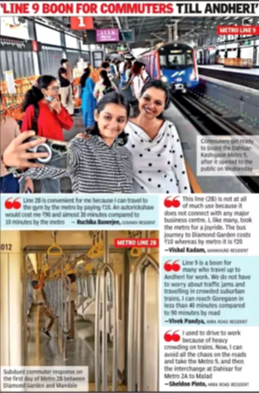 Mumbai Metro's New Lines See Mixed Day 1 Response: High Ridership on Line 9, Low on Line 2B