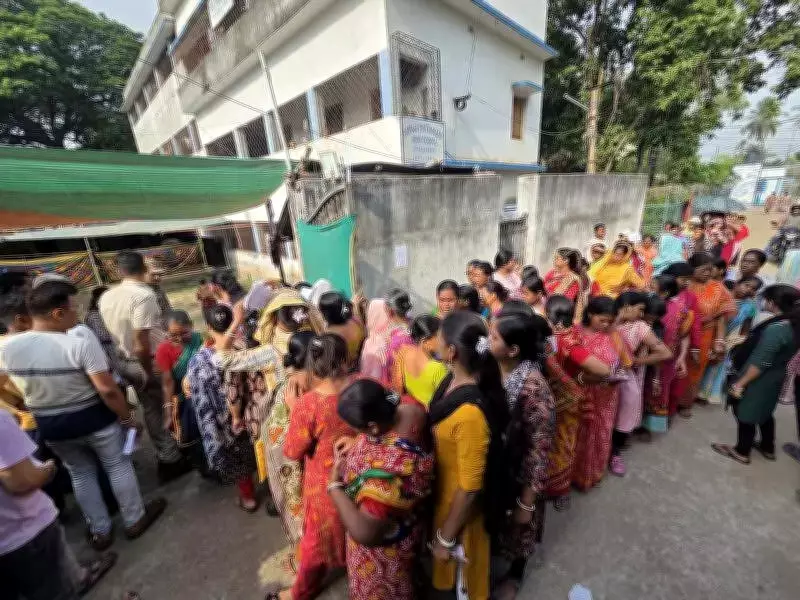 Murshidabad voters deleted from rolls protest outside polling booths on election day