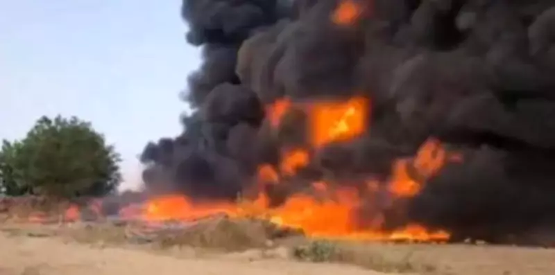 Mysterious Fire Erupts at Industrial Unit in Amaravati, Sparks Panic