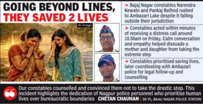 Nagpur Constables Cross Jurisdiction to Prevent Mother-Daughter Suicide Attempt