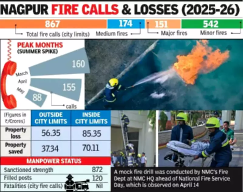 Nagpur Fire Data Reveals Summer Months as Peak Risk Period for Blazes