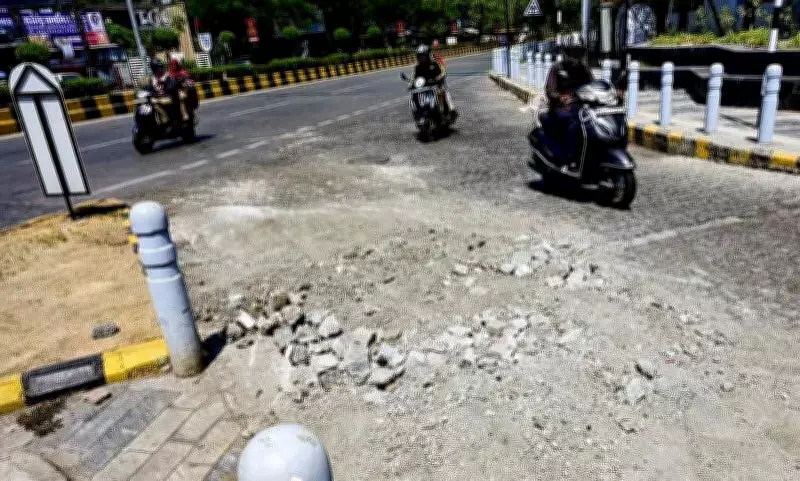 Nagpur's Bajaj Nagar Square Traffic Island Faces Fresh Digging Over Sewage Issue
