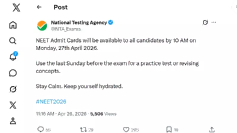 NEET UG 2026 Admit Card Release Deferred to April 27, Exam on May 3