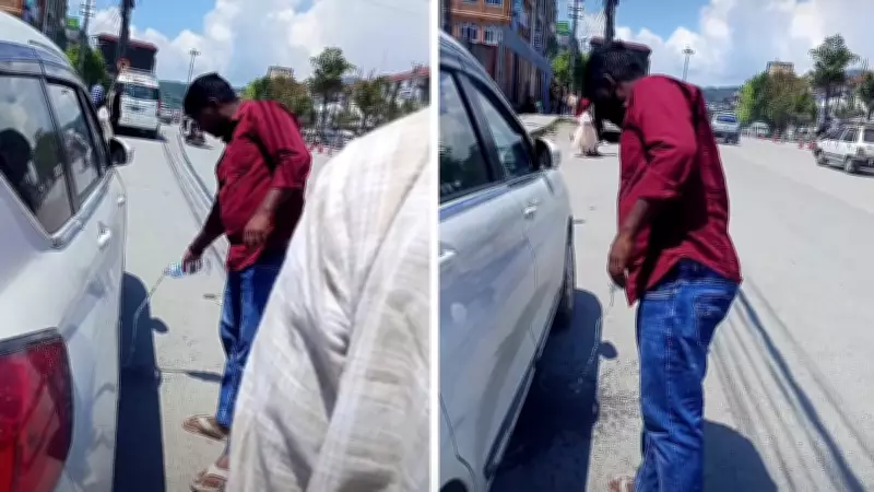 Nepal Resident Confronts Indian Tourists Over Street Spitting Incident